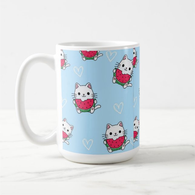 Charming Cartoon Cat Mug | Perfect Gift for kid  (Left)