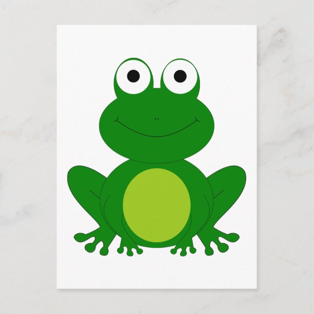 Charming cartoon frog postcard (Front)