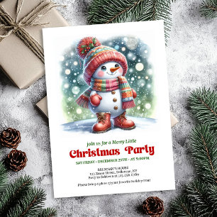 Charming cartoon snowman invite festive cheer