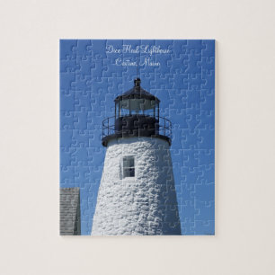 Charming Castine Custom Photo Lighthouse Jigsaw Puzzle