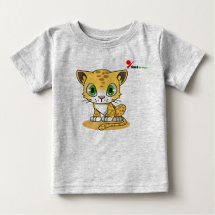 Charming Cat Baby T-Shirt   Leopard Print Toddler 