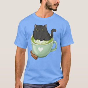 Charming Cat in Green Matcha Cup boy T-Shirt