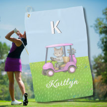 Charming Cat Pink Cart Purr-fectly on Par