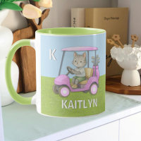 *Charming Cat Pink Cart Purr-fectly on Par