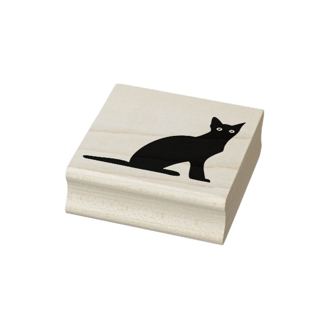 Charming Cat Sitting Still Art Stamp (Stamp)