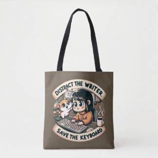 Charming Chaos: The Writer's Whimsical Woes Tote Bag