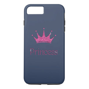 Charming Chic Blue ,Tiara, Princess,Glitter Case-Mate iPhone Case