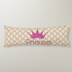 Charming Chic Pearls ,Tiara, Princess,Glittery Body Cushion