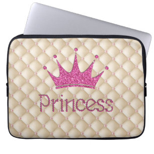 Charming Chic Pearls ,Tiara, Princess,Glittery Laptop Sleeve