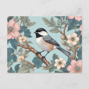 Charming Chickadee Bird Postcard