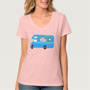 Charming Christmas Camper Retro Motorhome RV Xmas T-Shirt