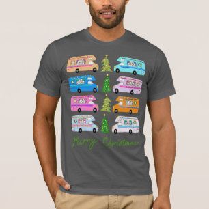 Charming Christmas Camper Retro Motorhomes RV Xmas T-Shirt