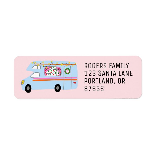 Charming Christmas Camper Vintage RV Xmas (Front)