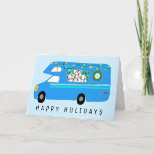 Charming Christmas Camper Vintage RV Xmas Card