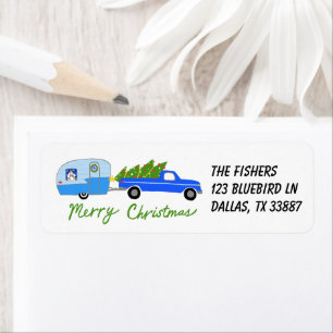 Charming Christmas Camper Vintage Trailer RV Xmas