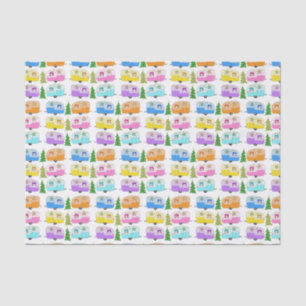 Charming Christmas Camper Vintage Trailer RV Xmas Tissue Paper