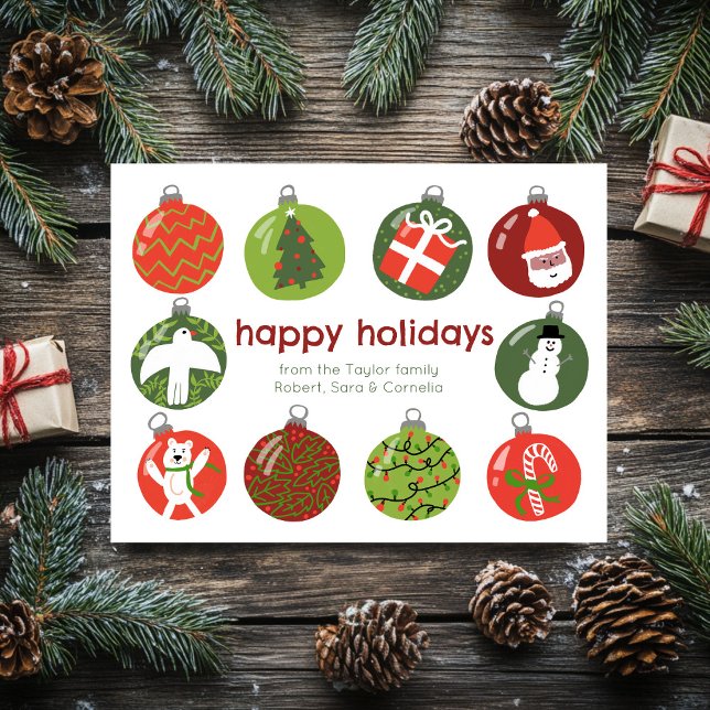 Charming Christmas Ornaments Vintage Xmas CUSTOM Postcard (Charming Christmas Ornaments Vintage Xmas CUSTOM Postcard
)