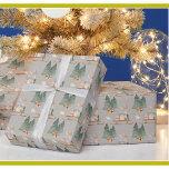 Charming Christmas Trees  Sleigh Gifts Snow Wrapping Paper<br><div class="desc">And a unique and special gift wrap -- absolutely Charming and Cheerful Christmas with trees,  snow falling and a sleigh with Gifts. Have fun wrapping! Should you have any design questions or a special request,  please send an email to: charmdesignstudio@rcn.com</div>