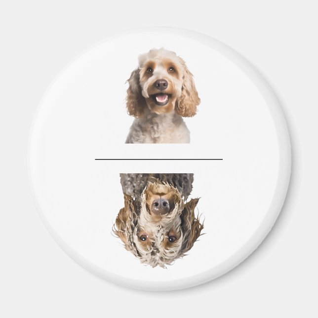 Charming Cockapoo Clean/Dirty Dishwasher Magnet (Front)