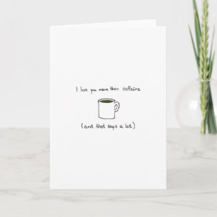 Charming coffee Valentines day card