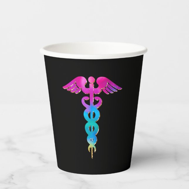 Charming & Colourful Medical Logo Design Paper Cups (Front)