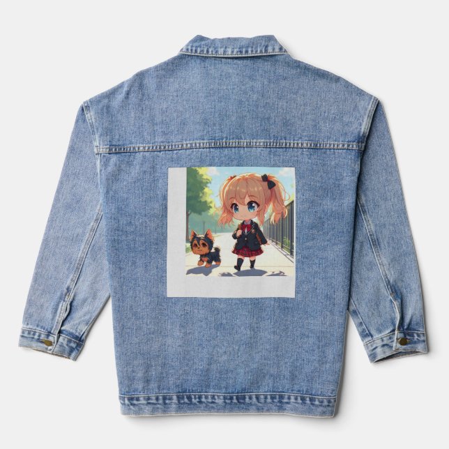  Charming Companion Walk Denim Jacket (Back)