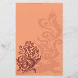 Charming Copper Bonfire Stationery