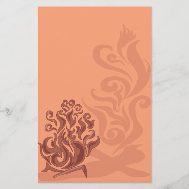 Charming Copper Bonfire Stationery (Front)