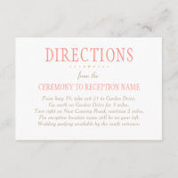 Charming Coral Pink Wedding Directions