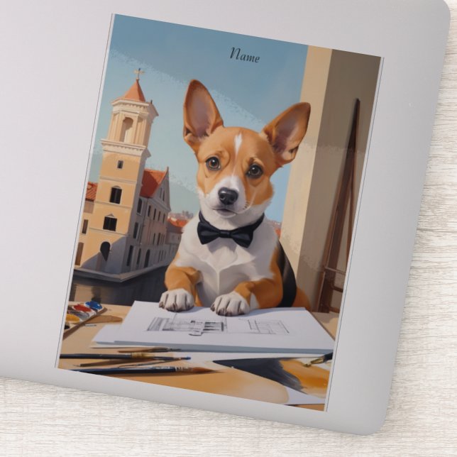 Charming Corgi Architect Dog Lover (Detail)
