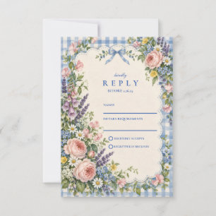 Charming Cottage Garden Wedding RSVP Card