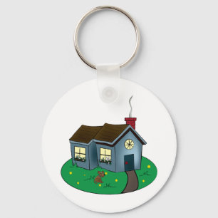 Charming Cottage Style House with Garden Key Ring