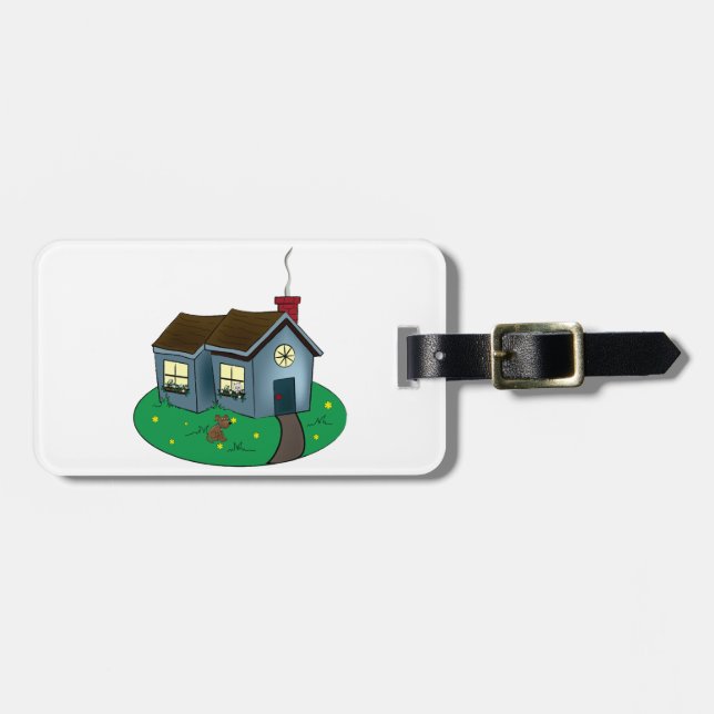 Charming Cottage Style House with Garden Luggage Tag (Front Horizontal)
