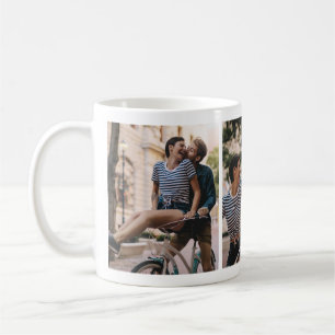 Charming Couple Cycling Photo Collage Mug