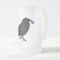 Charming crow glitter gift with bow
