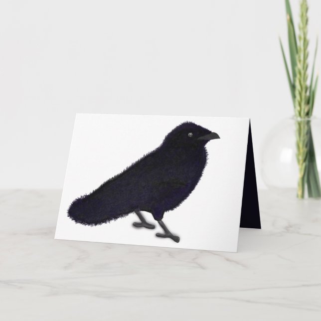 Charming crow holiday card (Front)