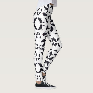 Charming crows with gifts leggings