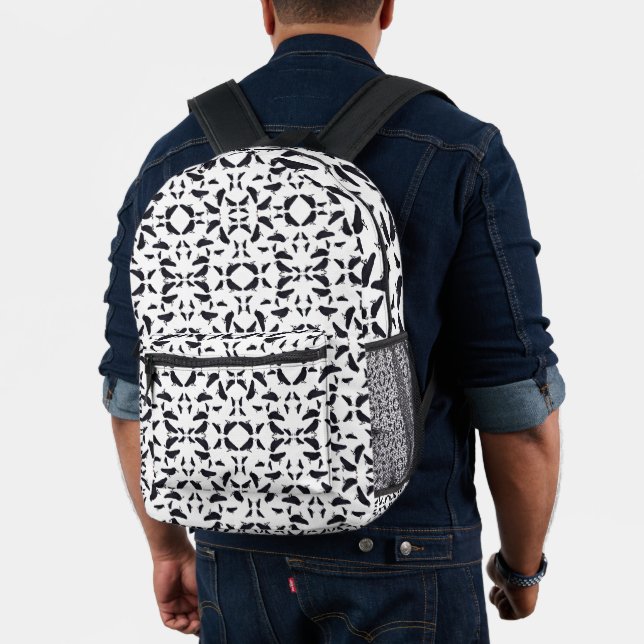 Charming crows with gifts printed backpack (Insitu (Model))