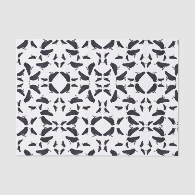 Charming crows with gifts tissue paper (Front)