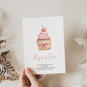 Charming Cupcake Birthday Invitation