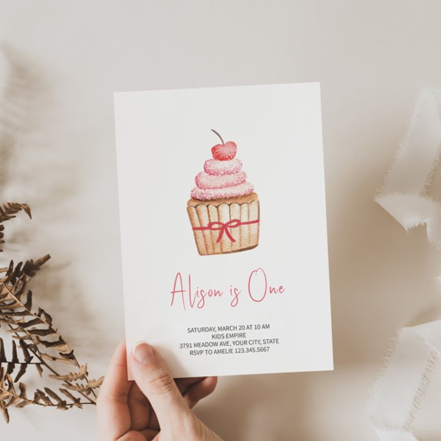 Charming Cupcake Birthday Invitation (Creator Uploaded)