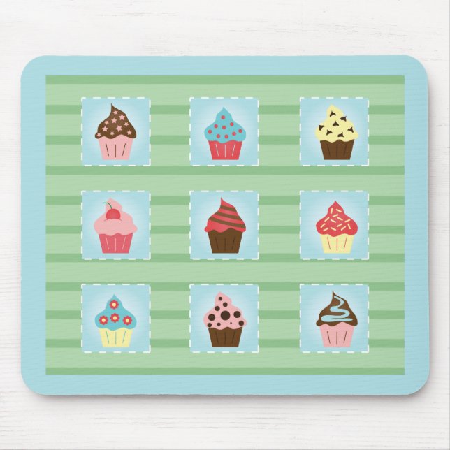 Charming Cupcakes Mouse Mat (Front)
