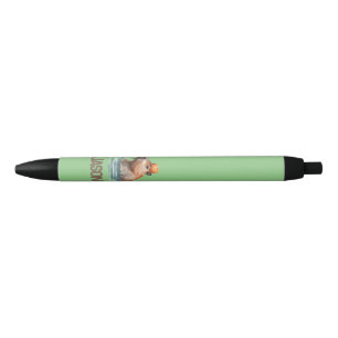 Charming Cute Capybara with Orange and Kids Name Black Ink Pen
