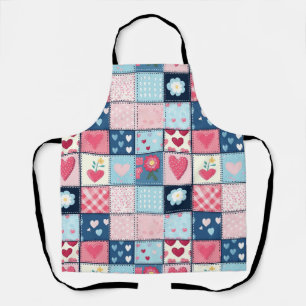 Charming Cute Patchwork Design Apron