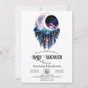 Charming Cute Stars Baby Shower Invitation