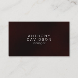 Charming Dark Red Professional Business Card