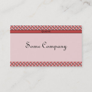 Charming Dots And Stripes (Strawberries) Business Card
