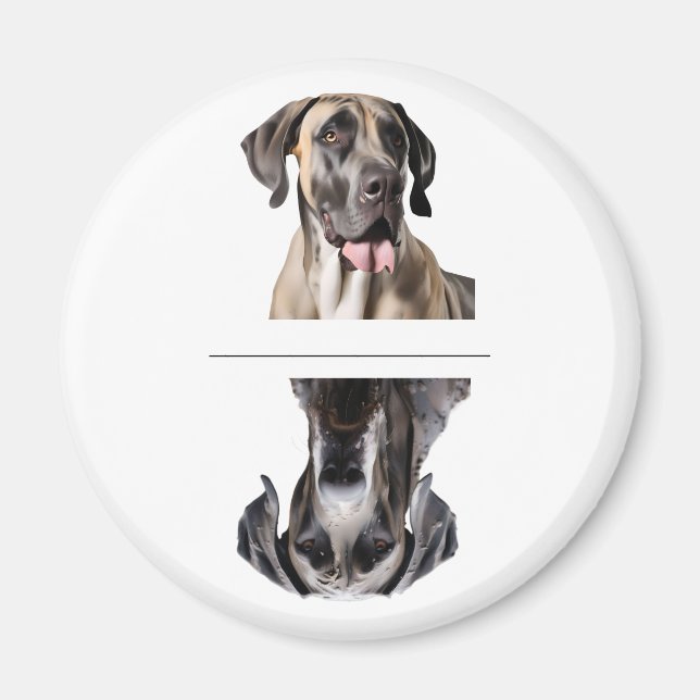 Charming Dun Coloured Great Dane Dishwasher Magnet (Front)