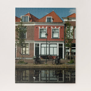 Charming Dutch Canal House Delft Netherlands Jigsaw Puzzle
