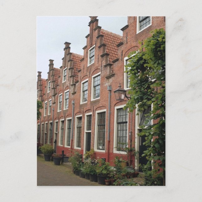 Charming Dutch Street Architectural Beauty Quaint Postcard (Front)